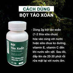 Bột Tảo Xoắn Đắp Mặt Nạ NANOCEE Nguyên Chất - Mặt Nạ Giúp Căng Bóng Da, Mờ Nhăn, Ngừa Mụn