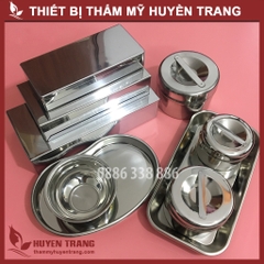 Dụng Cụ Spa, Dụng Cụ Y Tế: Bát Inox, Khay Inox, Khay Hạt Đậu, Hộp Inox Có Nắp, Panh Y Tế, Trụ Cắm Panh... NANOCEE