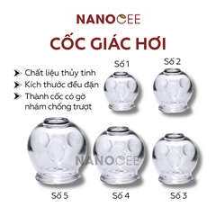 Cốc Giác Hơi Thủy Tinh Dùng Lửa 5 Size – Bán Lẻ Từng Cốc Cho Spa Dưỡng Sinh