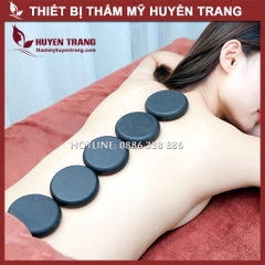 Đá Nóng Massage Body Đả Thông Kinh Lạc Oval 8x6cm Tròn 8x8cm Thẩm Mỹ Huyền Trang NANOCEE