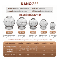 Cốc Giác Hơi Thủy Tinh Dùng Lửa 5 Size – Bán Lẻ Từng Cốc Cho Spa Dưỡng Sinh