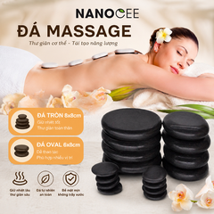 Đá Nóng Massage 6x8cm 8x8cm– Đá Massage Nóng Tự Nhiên Cho Spa Dưỡng Sinh