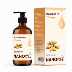 Dầu Massage Gừng Nanocee 450ml – Dầu Massage Body Chuyên Nghiệp Cho Spa