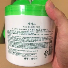 Kem Massage Trà Xanh Mira Green Tea Massage Cream 450g – Dưỡng Da Mềm Mịn