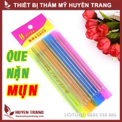 Bộ que nặn mụn (bộ gồm 12 cái), dùng để nặn mụn đầu đen, chất liệu bằng thép không gỉ, kt 12*0.4*0.4cm