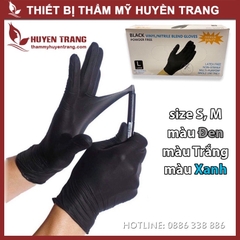 Bao Tay Y Tế Cao Su Màu Đen