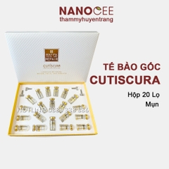 Hộp 20 Lọ Tế Bào Gốc CUTISCURA Serum Mụn, Trắng Da, Mờ Nám, Tàn Nhang, Nâng Cơ trẻ Hóa Tái Tạo Da Sẹo Rỗ NANOCEE