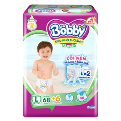 Bỉm tã quần Bobby size L 68 miếng (9-13kg)