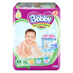 Bỉm tã quần Bobby size M 76 miếng (6-10kg)