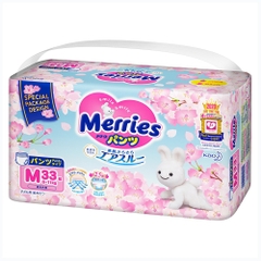 Bỉm Tã Quần Merries Sakura (M, 6-11kg, 33 miếng)