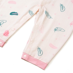 Bodysuit tính năng dài, vải modal BST Thiên Nga Animo (0-12M,Hồng)