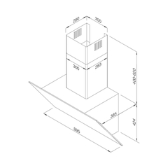 Máy hút khói khử mùi – áp tường dạng nghiêng MC 9086HS