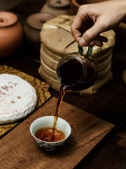 Phổ nhĩ chín Cổ Thụ Thục Liễu bánh 300g 2018