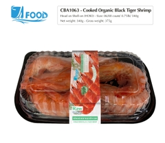 Tôm sú hấp nguyên vị, nguyên con Size 06/08, NW 340g (Khay)
