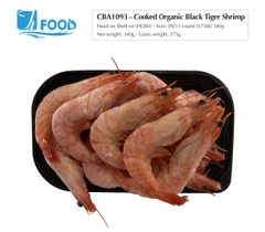 Tôm sú hấp nguyên vị, nguyên con Size 09/11, NW 340g (Khay)