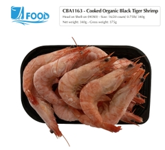 Tôm sú hấp nguyên vị, nguyên con Size 16/20, NW 340g (Khay)