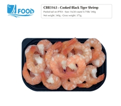 Tôm sú hấp xuất khẩu, lột vỏ chừa đuôi Size 16/20, NW 340g (Khay)