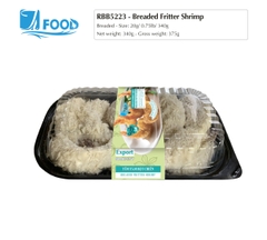 Tôm thẻ tẩm bột xù Size 20g, NW 340g (Khay)