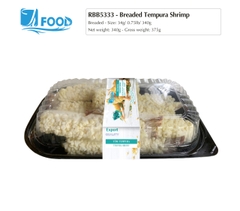Tôm tẩm bột Tempura Size 34g, NW 340g (Khay)