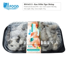 Tôm thẻ nguyên vị, lột vỏ lấy chỉ Size 51/60, NW 340g (Khay)