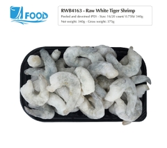 Tôm thẻ xuất khẩu, lột vỏ lấy chỉ Size 16/20, NW 340g (Khay)