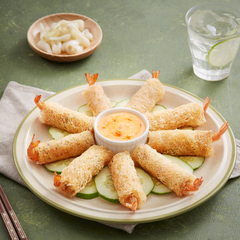 Chả giò tôm thẻ Size 20g, NW 340g (Khay)