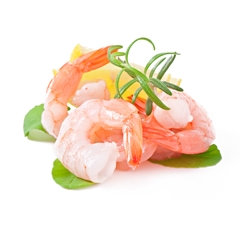 Tôm thẻ xuất khẩu, lột vỏ chừa đuôi Size 16/20, NW 340g (Khay)