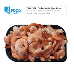 Tôm thẻ hấp nguyên vị, còn vỏ bỏ đầu Size 91/120 (khay)