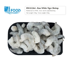 Tôm thẻ nguyên vị, lột vỏ chừa đuôi Size 26/30, NW 340g (Khay)