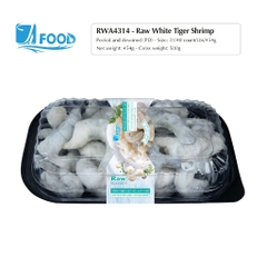 Tôm thẻ nguyên vị, lột vỏ lấy chỉ Size 31/40, NW 340g (Khay)