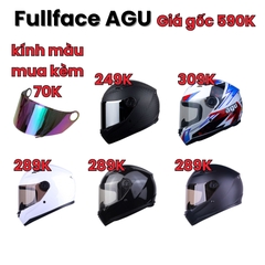 Mũ Fullface AGU A38 1 Kính - Flashsale Đủ Màu