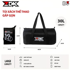 Túi Thể Thao Gấp Gọn ZDK B3 Chống Nước, Dung Tích 30L Tiện Lợi Du Lịch, Tập Gym
