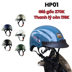 Mũ bảo Hiểm Nửa Đầu HP01 - Flashsale Đủ Màu