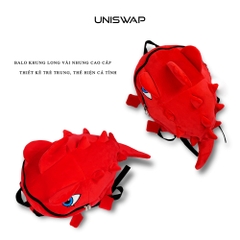 Balo Khủng Long UNISWAP – Nhiều Màu Dễ Thương, Nhung Mịn, Đựng Laptop 15 Inch