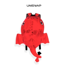 Balo Rồng Sún Răng UNISWAP –Vải Nhung Mềm Mịn, Dễ Thương