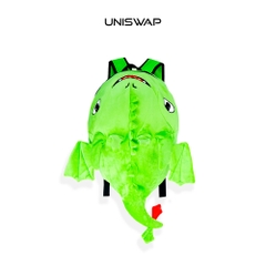 Balo Rồng Sún Răng UNISWAP –Vải Nhung Mềm Mịn, Dễ Thương