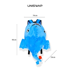 Balo Rồng Sún Răng UNISWAP –Vải Nhung Mềm Mịn, Dễ Thương