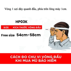 Mũ Bảo Hiểm Nửa Đầu HP03K Có Kính - Flashsale Đủ Màu