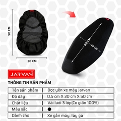 Bọc Yên Xe Máy JARVAN – Vải Lưới 3 Lớp Thoáng Khí, Êm Ái, Chống Thấm Nhẹ