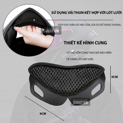 Lót Chắn Cằm Cho Mũ Fullface – Vải Lưới Thoáng Khí, Chống Gió Bụi, Êm Ái Và Dễ Lắp Đặt