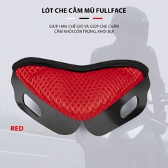 Lót Chắn Cằm Cho Mũ Fullface – Vải Lưới Thoáng Khí, Chống Gió Bụi, Êm Ái Và Dễ Lắp Đặt