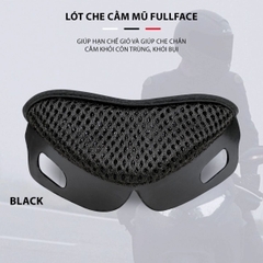 Lót Chắn Cằm Cho Mũ Fullface – Vải Lưới Thoáng Khí, Chống Gió Bụi, Êm Ái Và Dễ Lắp Đặt