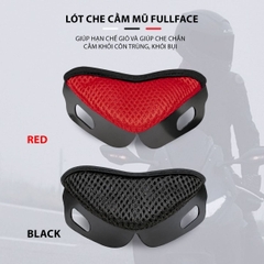 Lót Chắn Cằm Cho Mũ Fullface – Vải Lưới Thoáng Khí, Chống Gió Bụi, Êm Ái Và Dễ Lắp Đặt