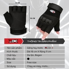 Găng Tay Motor ZDK Z5 – Gù Cao Su Bảo Vệ, Mút SBR Chống Va Đập, Da Lộn Thoáng Khí