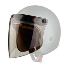 Kính Flat Gắn Mũ Bảo Hiểm 1/2, 3/4 Có 3 Nút Đồng Phía Trước, Nhựa PC Cao Cấp, Ảnh Rỏ Nét