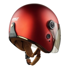 Mũ Bảo Hiểm 3/4 HP04K Có Kính – Màu Đỏ Đô, Chính Hãng, Bảo Hành 24 Tháng