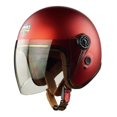 Mũ Bảo Hiểm 3/4 HP04K Có Kính – Màu Đỏ Đô, Chính Hãng, Bảo Hành 24 Tháng