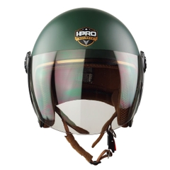 Mũ Bảo Hiểm 3/4 HP04K Có Kính – Màu Xanh Lính Nhám, Chính Hãng HPPRO