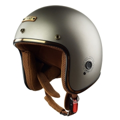 Mũ Bảo Hiểm 3/4 HP04 Xám Titanium – Cổ Điển, Nhẹ Đầu, Chính Hãng HPPRO