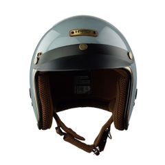 Mũ bảo hiểm 3/4 HP04 màu xám xi măng bóng – chính hãng HPRO, form cổ điển sang trọng